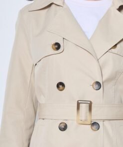 Trench-coat court ceinturé – Image 8