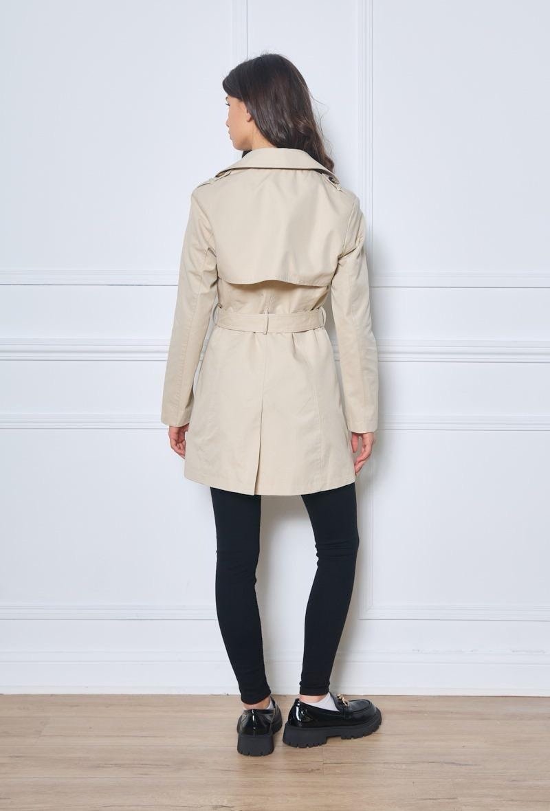 Trench-coat court ceinturé – Image 9