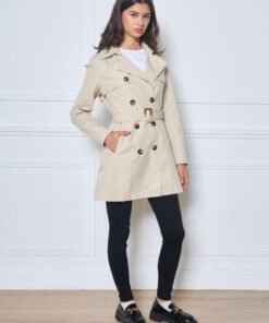 Trench-coat court ceinturé – Image 7