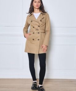 Trench-coat court ceinturé – Image 4