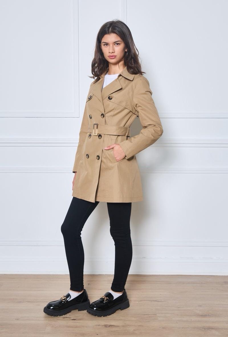 Trench-coat court ceinturé – Image 5