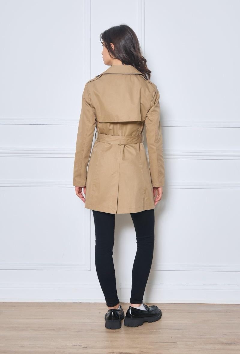 Trench-coat court ceinturé – Image 6