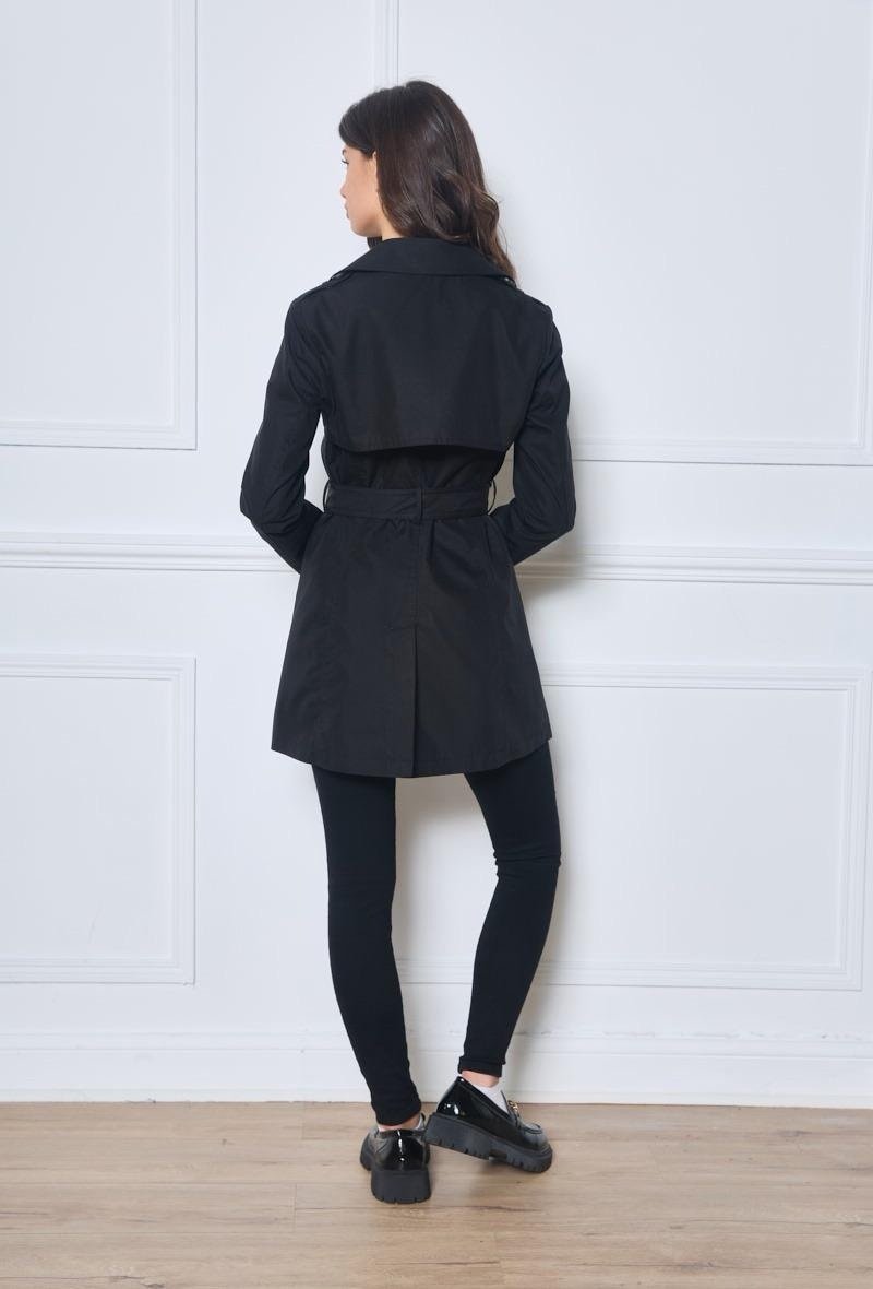 Trench-coat court ceinturé – Image 2