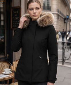 Alternative view of Parka cintrée à capuche fourrure