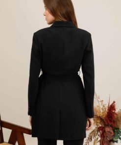 Veste blazer longue ceinturée – Image 13