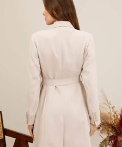 Veste blazer longue ceinturée – Image 11