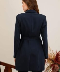 Alternative view of Veste blazer longue ceinturée