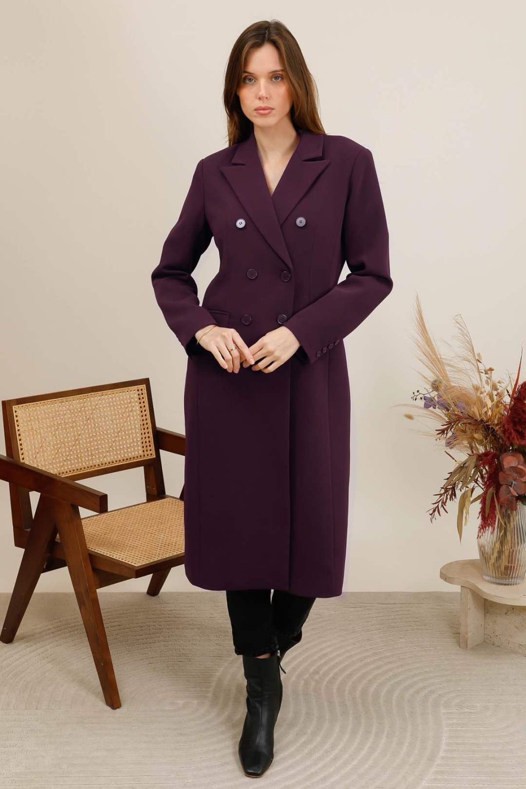 Manteau long esprit blazer – Image 8