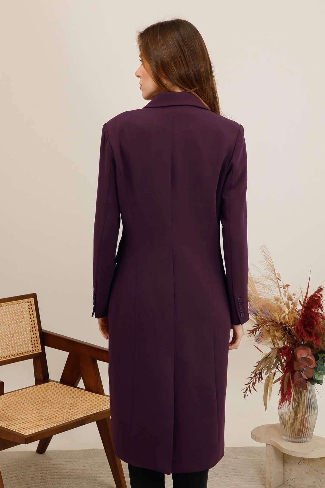 Manteau long esprit blazer – Image 9