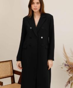 Manteau long esprit blazer – Image 10