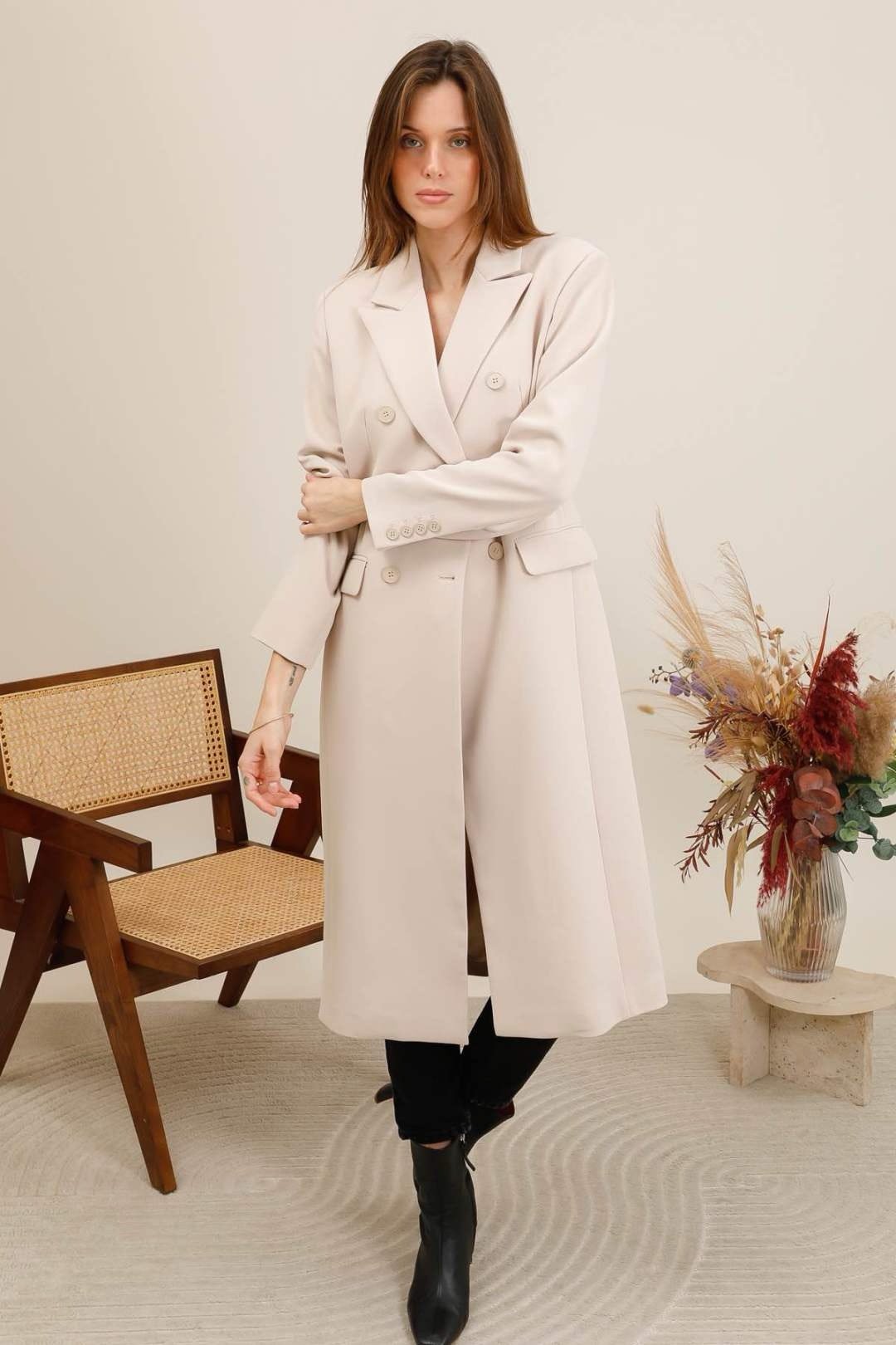 Manteau long esprit blazer – Image 6