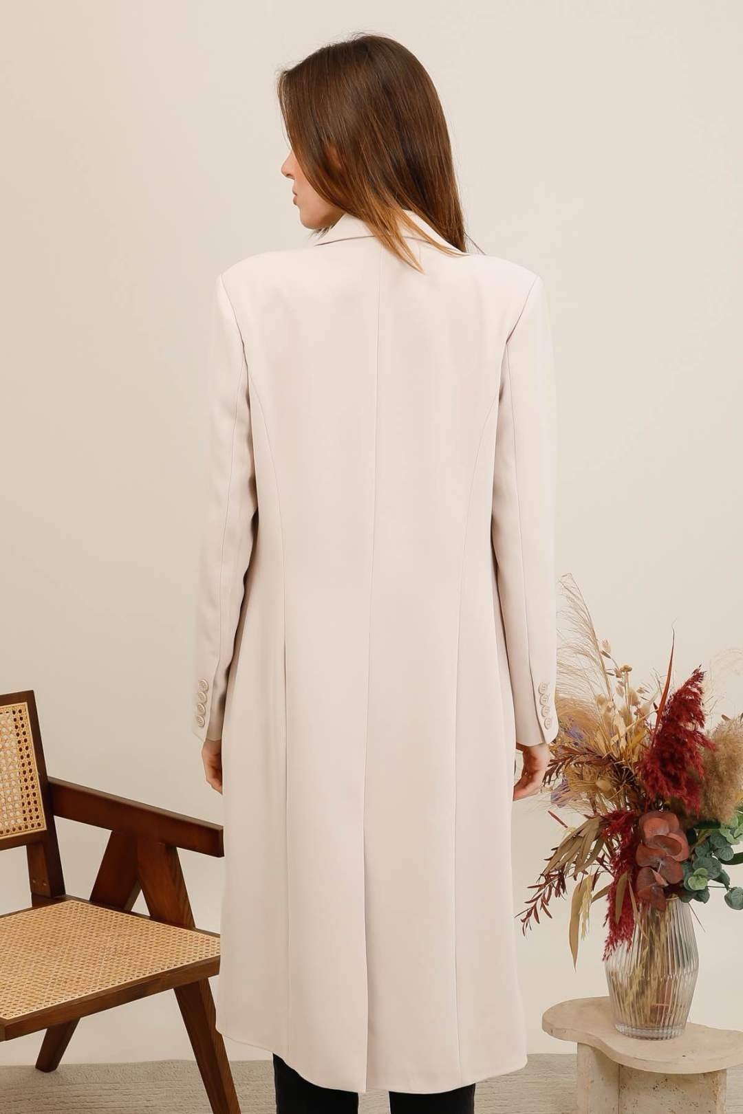 Manteau long esprit blazer – Image 7