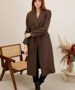 Manteau long esprit blazer – Image 12