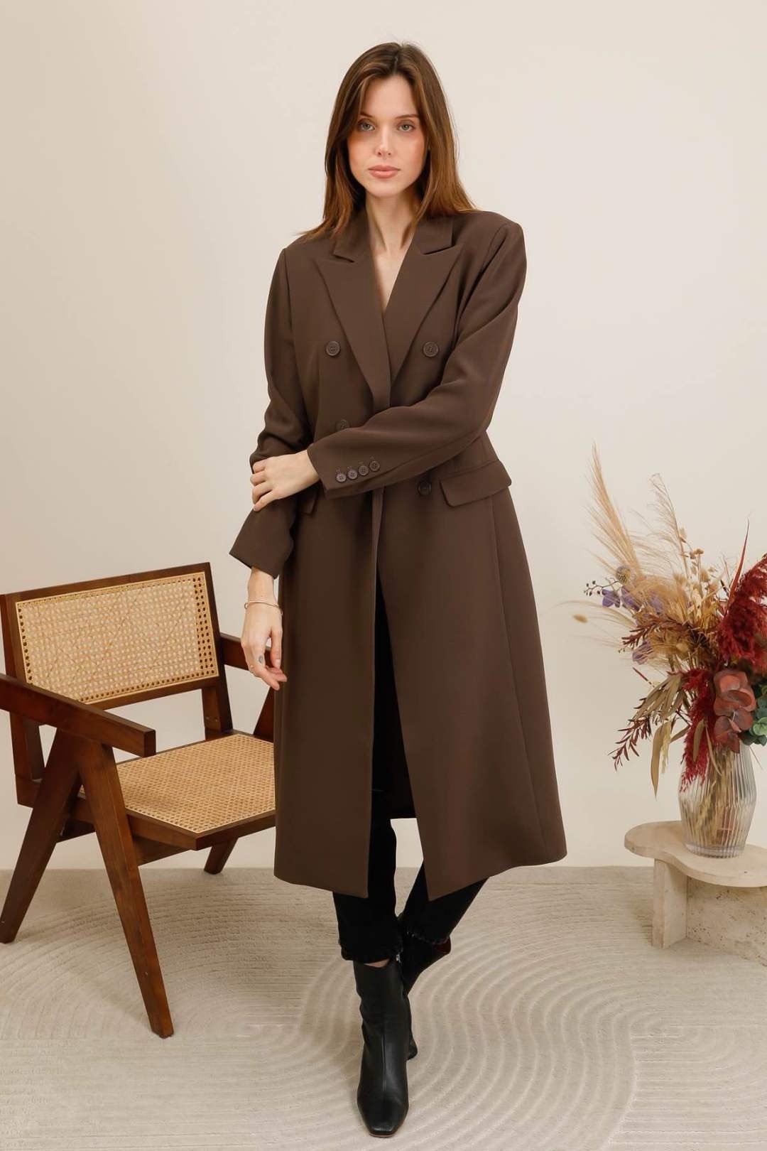 Manteau long esprit blazer – Image 12
