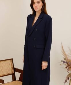 Manteau long esprit blazer