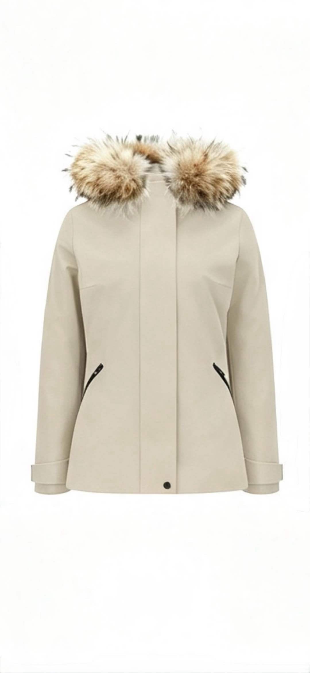 Parka cintrée à capuche fourrure – Image 3