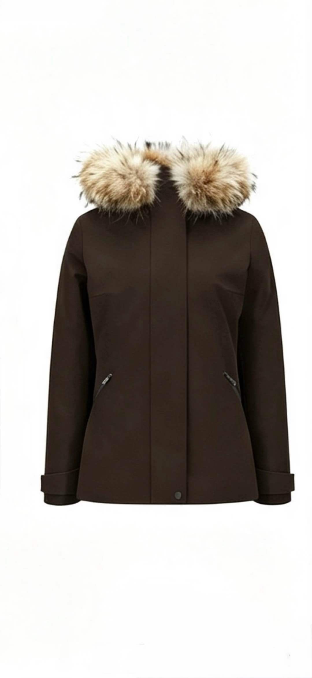 Parka cintrée à capuche fourrure – Image 4