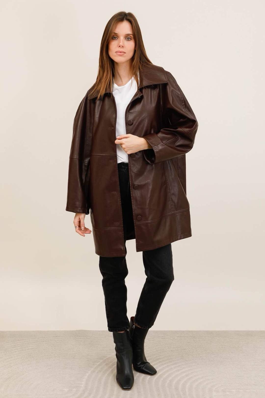 Veste Oversized en Similicuir – Image 2