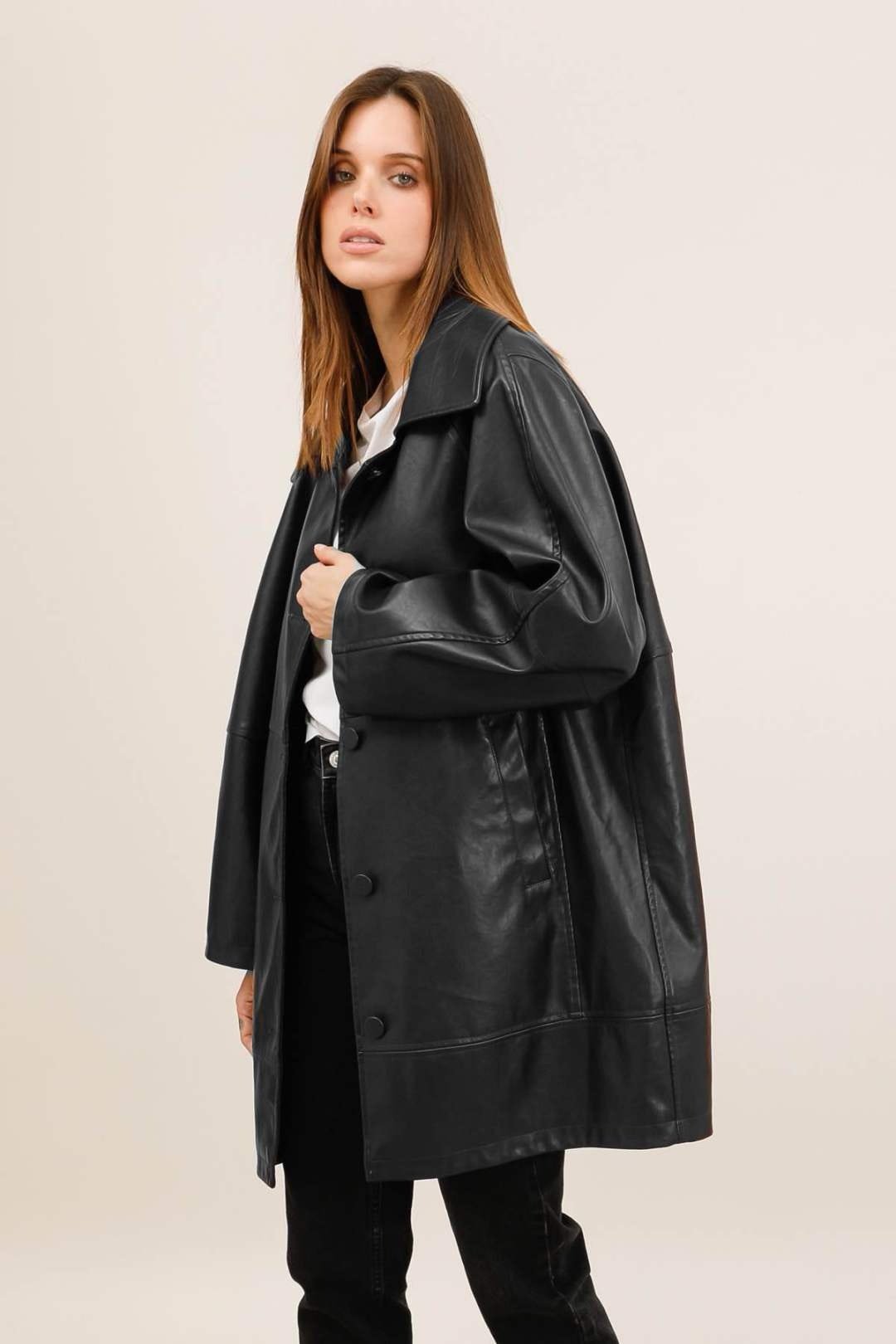 Veste Oversized en Similicuir